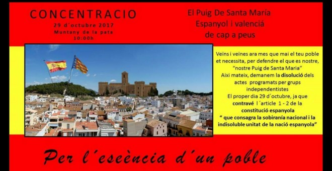 Cartel llamando a la contramanifestación que circula en redes sociales.