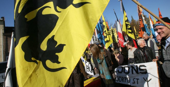 Flamencos en una manifestación por su independencia. AFP