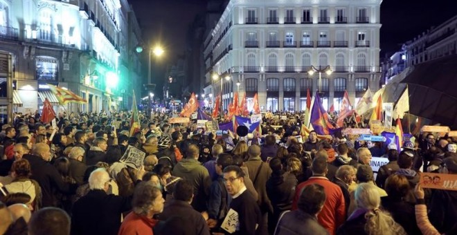 Manifestació a Madrid en favor de l'alliberament dels presos polítics catalans / EFE