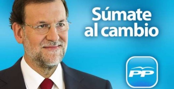 Cartel de la campaña electoral de Mariano Rajoy para los comicios del 2011, que le llevaron a La Moncloa.