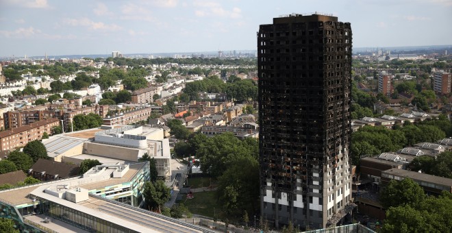 La Torre Grenfell tras el incendio del pasado junio / REUTERS