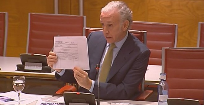 Eduardo Inda a su paso por la Comisión de Investigación sobre la financiación de partidos políticos del Senado.