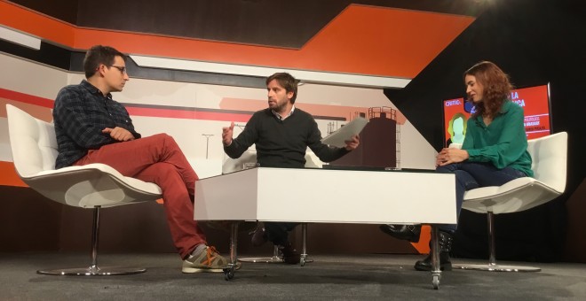 Els politòlegs Jordi Muñoz i Gemma Ubasart, moderats pel periodista Sergi Picazo