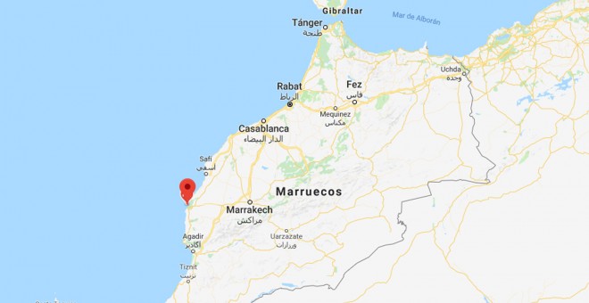Región marroquí donde ha tenido lugar el incidentes.- GOOGLE