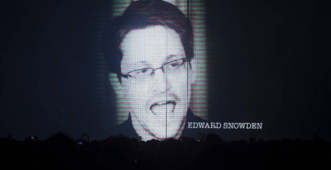 Edward Snowden, ex analista de la NSA y autor de las filtraciones sobre la vigilancia masiva que esta agencia de seguridad estadounidense, en el Sónar de Barcelona. EFE