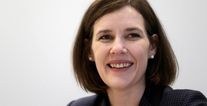 Dana Reizniece-Ozola, la ministra de Finanzas letona y candidata al Eurogrupo./REUTERS
