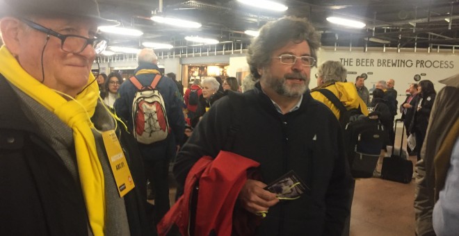 El líder de Demòcrates de Catalunya, Antoni Castellà, a l'aeroport de Brussel·les
