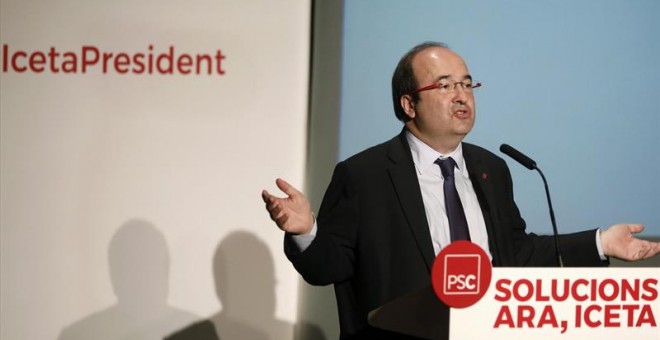 El candidato del PSC a la presidencia de la Generalitat, Miquel Iceta. / EFE