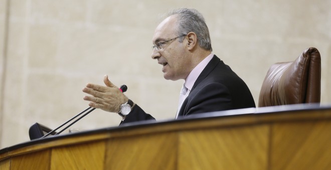 El presidente del Parlamento de Andalucía, Juan Pablo Durán. en un pleno de la cámara autonómica. EFE