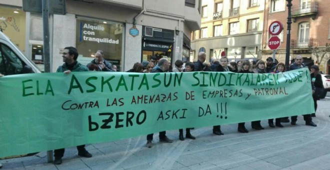 Protestas de los trabajadores contra la empresa bZERO. | D.A,