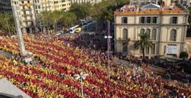 Manifestació a Barcelona per l'onze de setembre de 2014