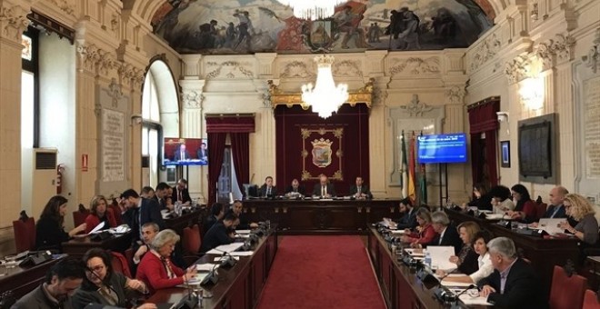El Pleno del Ayuntamiento de Málaga. EUROPA PRESS