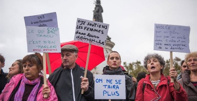 Manifestaciones en Francia para denunciar los abusos sexuales a las mujeres. EFE