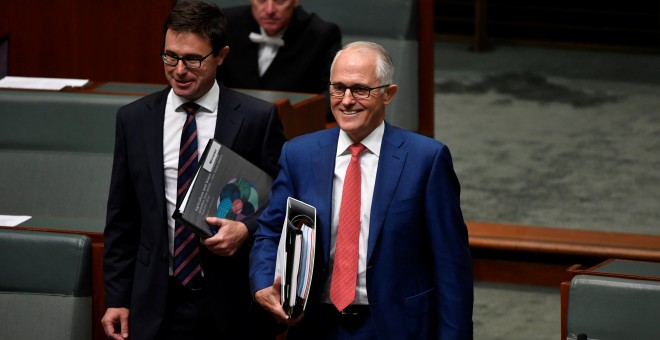 El primer ministro de Australia, Malcolm Turnbull, llega a la Cámara de Representantes. /REUTERS