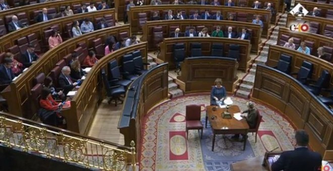 Ningún miembro del Gobierno ha asistido al Pleno del Congreso durante el debate de la proposición de ley de Unidos Podemos de igualdad retributiva entre hombres y mujeres. Congreso de los Diputados