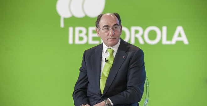 El presidente de Iberdrola, Ignacio Sánchez Galán,  en el día del accionista. E.P.