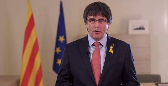 Carles Puigdemont en el missatge sobre la fiormació de govern de la Generalitat