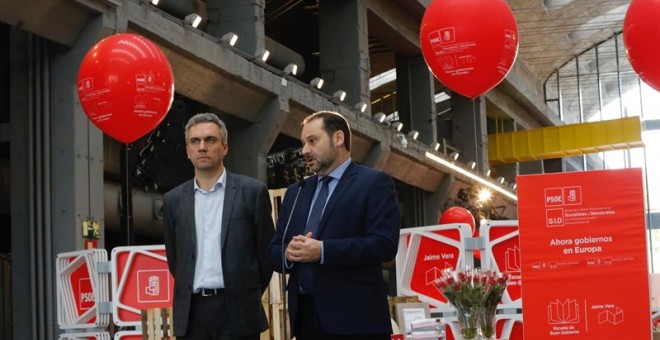 El secretario de Organización del PSOE, José Luis Ábalos, en la presentación de la Escuela de Gobierno. E.P.