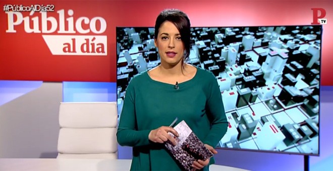Elena Parreño durante el informativo 'Público al Día' del martes 20 de marzo.