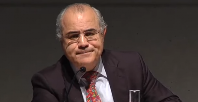 El juez Pablo Llarena durante una charla en un seminario de FAES, 2014.