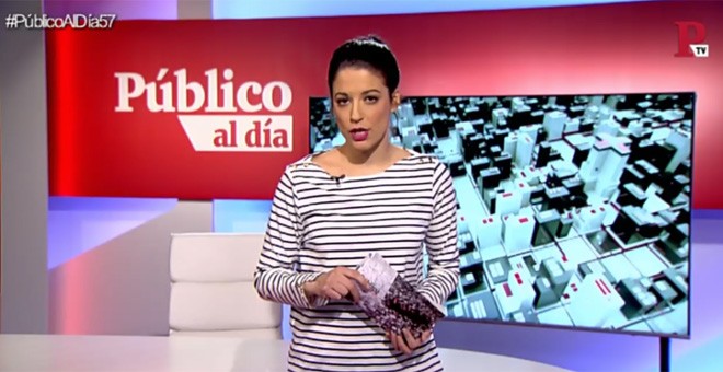 Elena Parreño durante el informativo Público al Día de este martes 27.