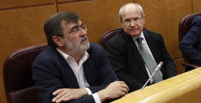 Los senadores, Francesc Antich y José Montilla, el año pasado en la Cámara Alta./ EFE