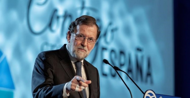 Mariano Rajoy a cionvenció del PP, a Sevilla / Julio Muñoz EFE