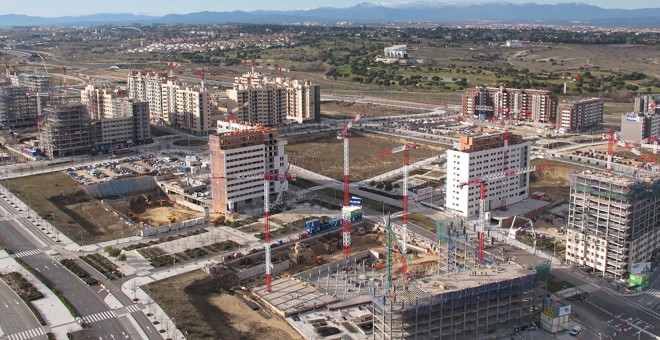 Obras en la zona de Valdebebas (Madrid). -VALDEBEBAS