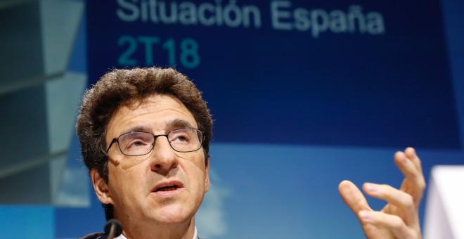 El economista Jefe del Grupo BBVA y Director de BBVA Research Jorge Sicilia, durante la presentación del informe sobre Situación España 2t 2018. EFE/Angel Diaz