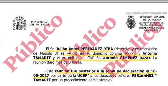 Fragmento del informe de la Policía Nacional sobre los materiales incautados a los Mossos d'Esquadra.