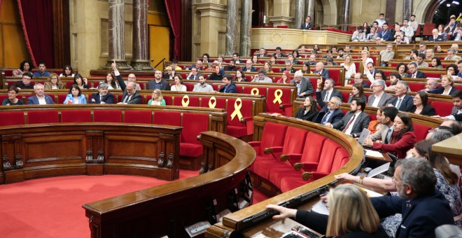 El ple del Parlament de Catalunya d'aquest dijous i divendres, que ha aprovat la modificació de la Llei de la Presidència per permetre investidures a distància. | Parlament de Catalunya.
