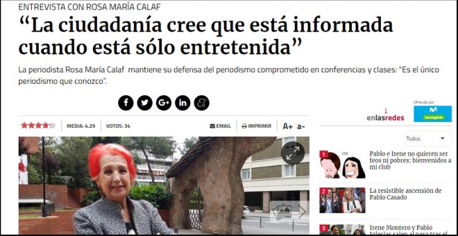Entrevista con Rosa María Calaf.