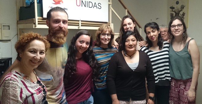 Trabajadoras y voluntarias de la asociación Culturas Unidas, en Madrid. / HENRIQUE MARIÑO