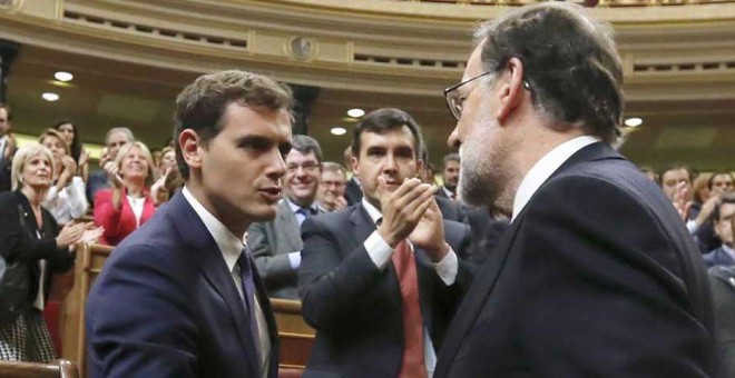 Albert Rivera y Mariano Rajoy en la investidura del expresidente del PP / EFE
