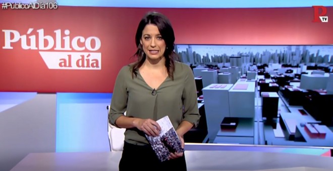 Elena Parreño, en el informativo 'Público al Día' del 6 de junio
