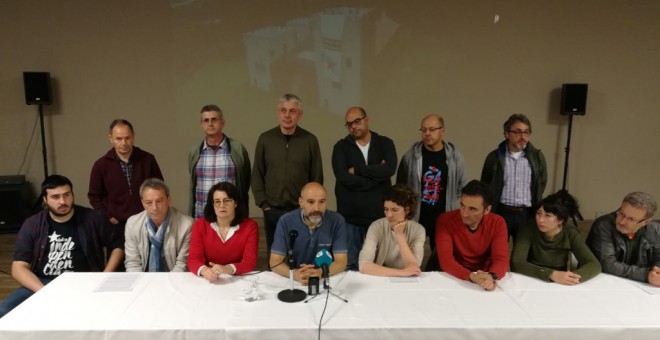 Rueda de prensa de los activistas denunciados por la familia Franco