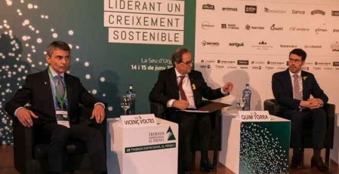El president de la Generalitat, Quim Torra, a la Trobada Empresarial al Pirineu / Genaro Massot
