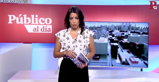 Elena Parreño en el informativo 'Público al Día' del 3 de julio.