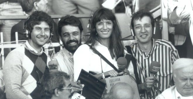 Joaquim Maria Puyal i l'equip del seu programa, en una imatge d'arxiu. / Catalunya Ràdio.
