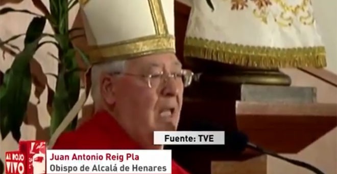 Misa del obispo de Alcalá retransmitida por La 2 de TVE, objeto de polémica en 'Al rojo vivo', de laSexta.
