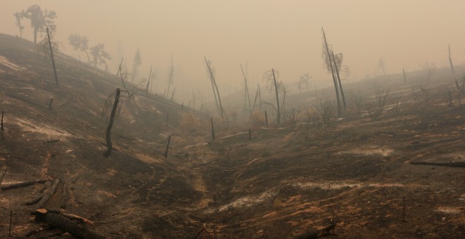 Imagen del incendio en California. REUTERS/Bob Strong