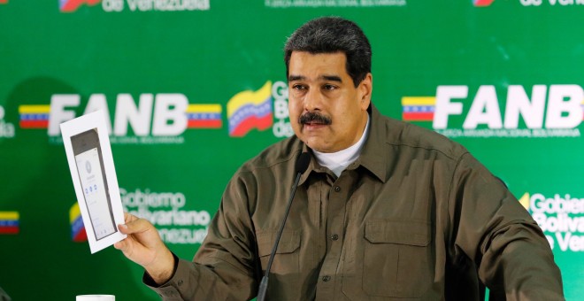 Nicolás Maduro durante un discurso televisado.EFE/Cortesía Prensa Miraflores