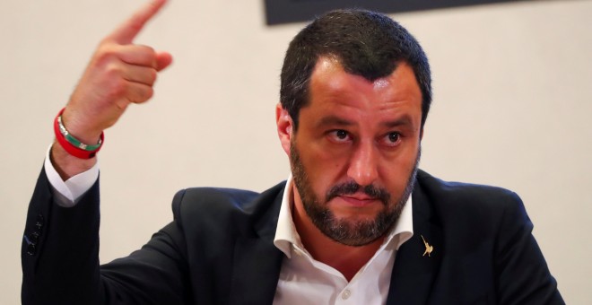 El ministro de Interior italiano, Matteo Salvini, durante una rueda de prensa en Roma. REUTERS/Tony Gentile