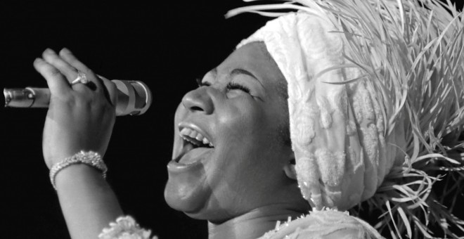 Aretha Franklin en el Cesar Palace en  Las Vegas (Nevada, EEUU), en junio de 1969. REUTERS