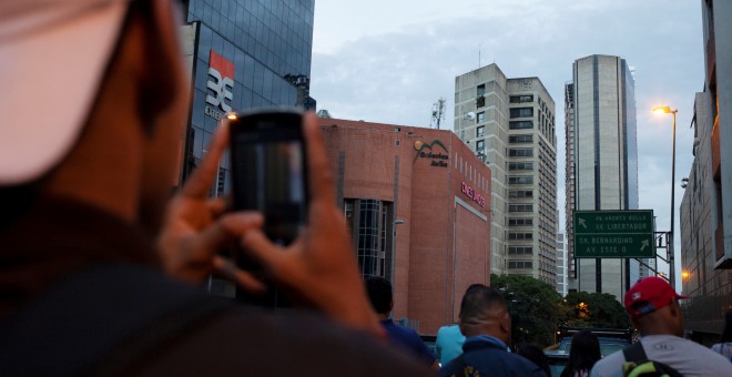 Imagen de la Torre de David en Caracas, dañada por el temblor. REUTERS