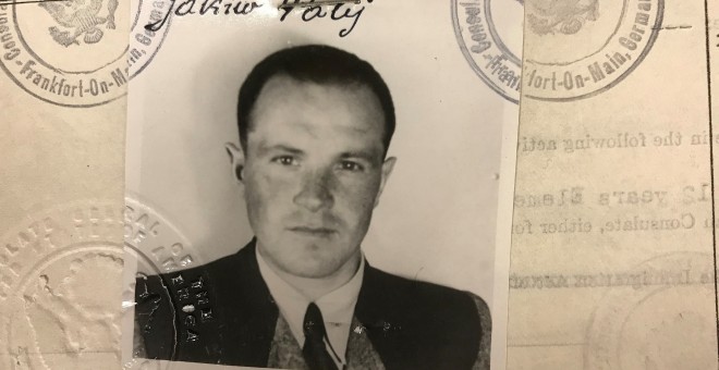 El guardián nazi Jakiw Palij, en una imagen de su visado de 1949. REUTERS
