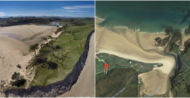 La erosión de la zona daña tanto al  terreno natural como al artificial - Javier Rosendo López / Google Maps