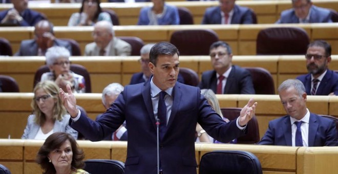Pedro Sánchez en el senado