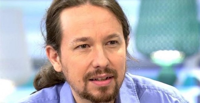 Pablo Iglesias en una entrevista para Telecinco en la que ha propuesto un referéndum a nivel nacional para decidir sobre los toros