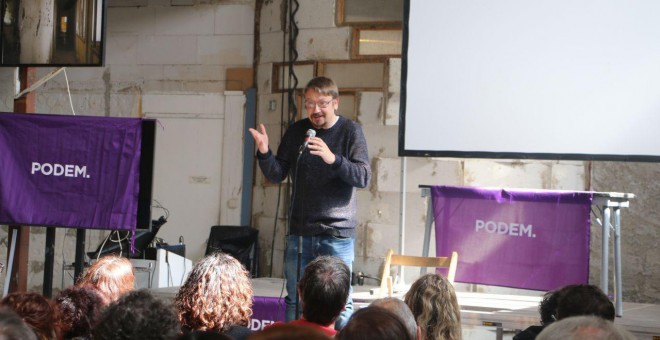 Imatge d'arxiu de Xavier Domènech en reunió de Podem Catalunya / Joana Bregolat